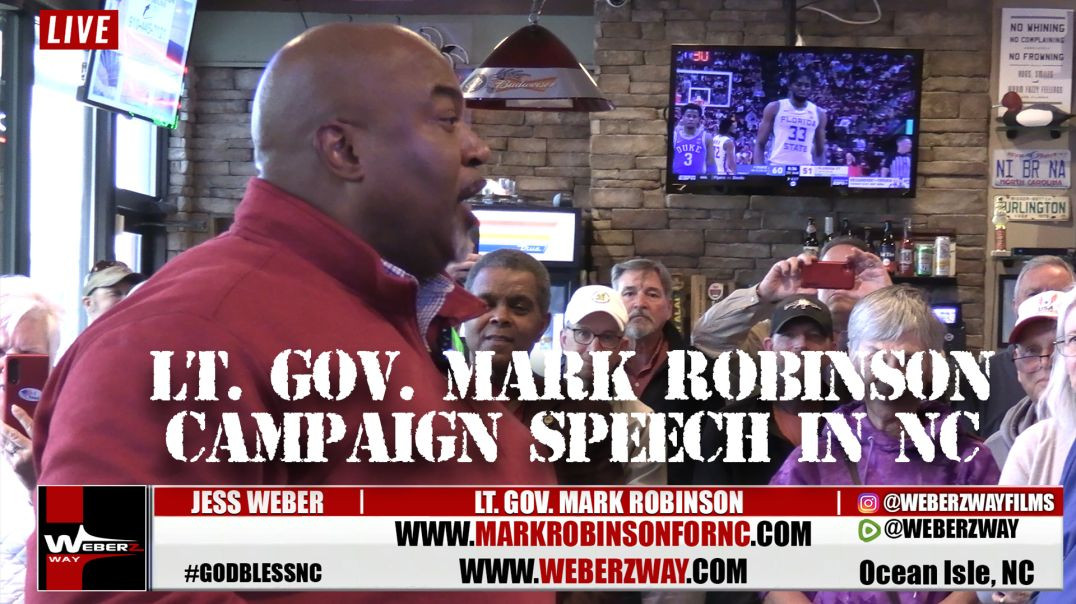 LT. GOV. MARK ROBINSON FULL CAMPAIGN SPEECH IN NC