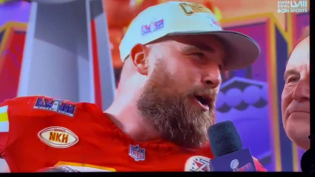 Awkward. KC's Travis Kelce Sings Cringeworthy Song on Stage Following Super Bowl Victory