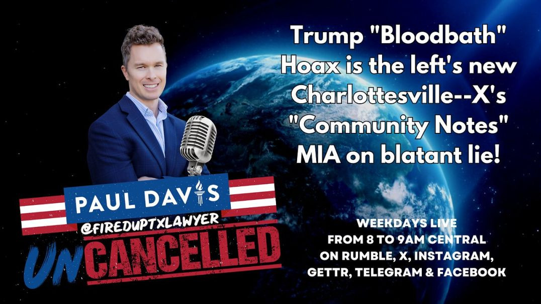 Bloodbath Hoax | Trump "Bloodbath" Hoax is the left's new Charlottesville--X's &