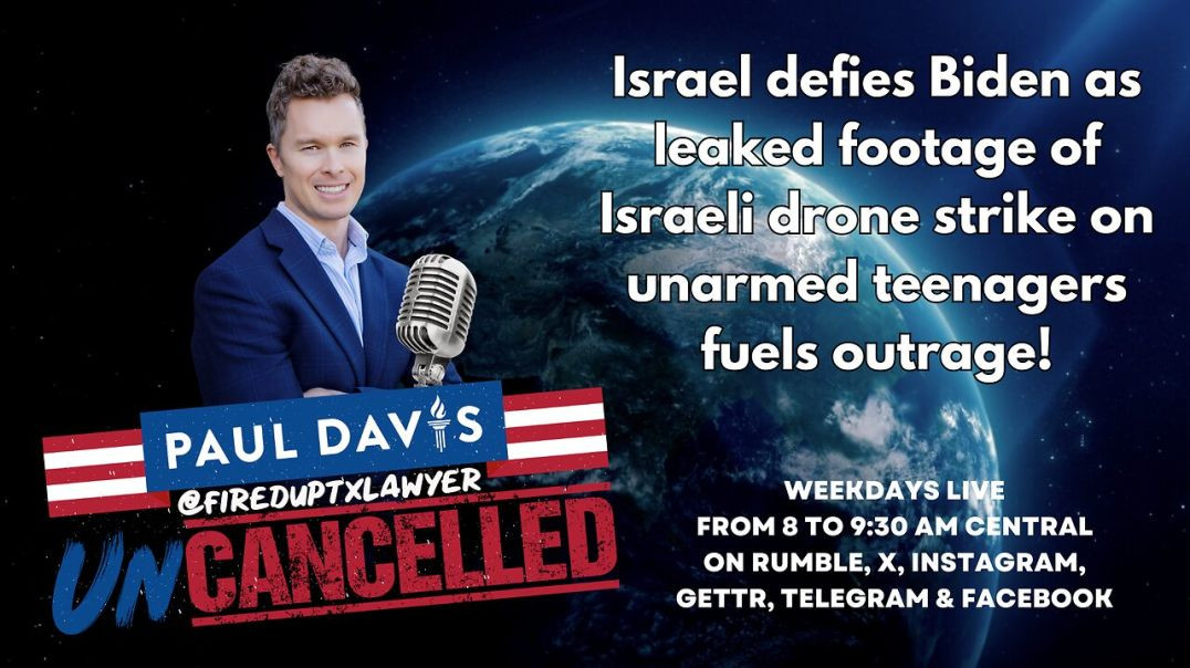 ⁣Israel defies Biden as leaked footage of Israeli drone strike on unarmed teenagers fuels outrage!