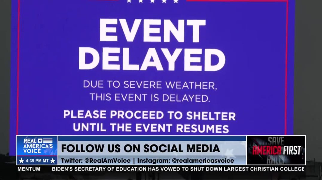 ⁣Trump Rally in Wilmington, NC Delayed Due to Severe Weather