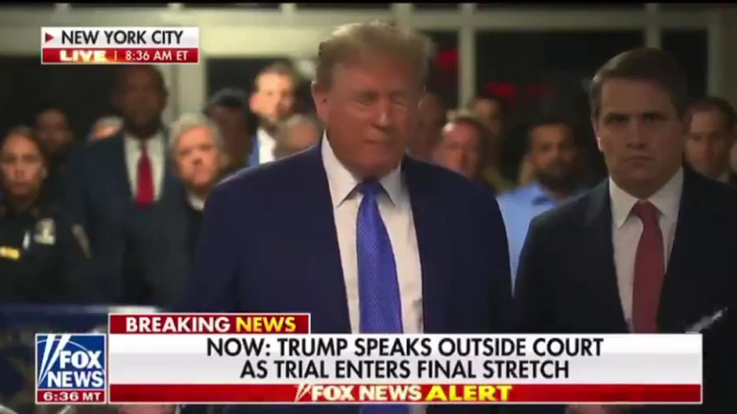 ⁣Trump Arrives at Court Blasts Crooked Judge Merchan - "He's Corrupt!"