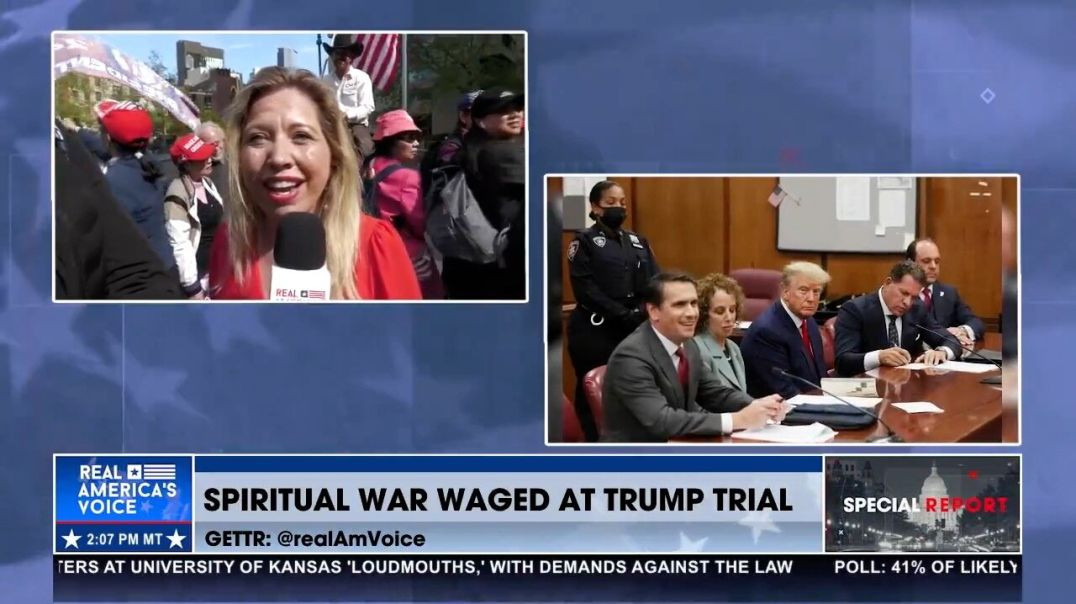 ⁣Spiritual Warfare at Trump Trial