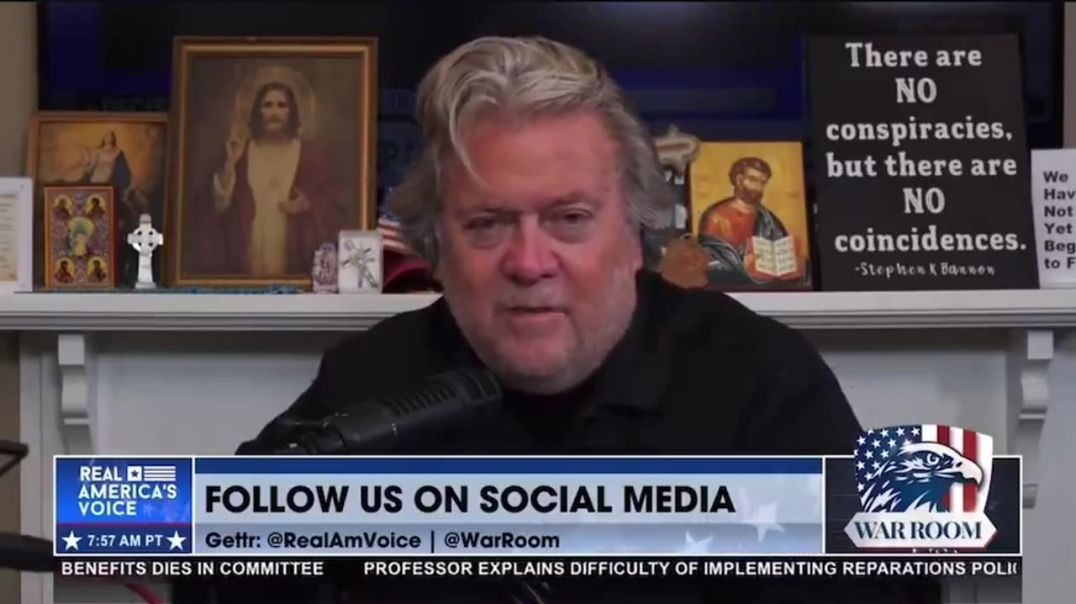 ⁣Steve Bannon to Host Monday's War Room Show Outside Federal Prison