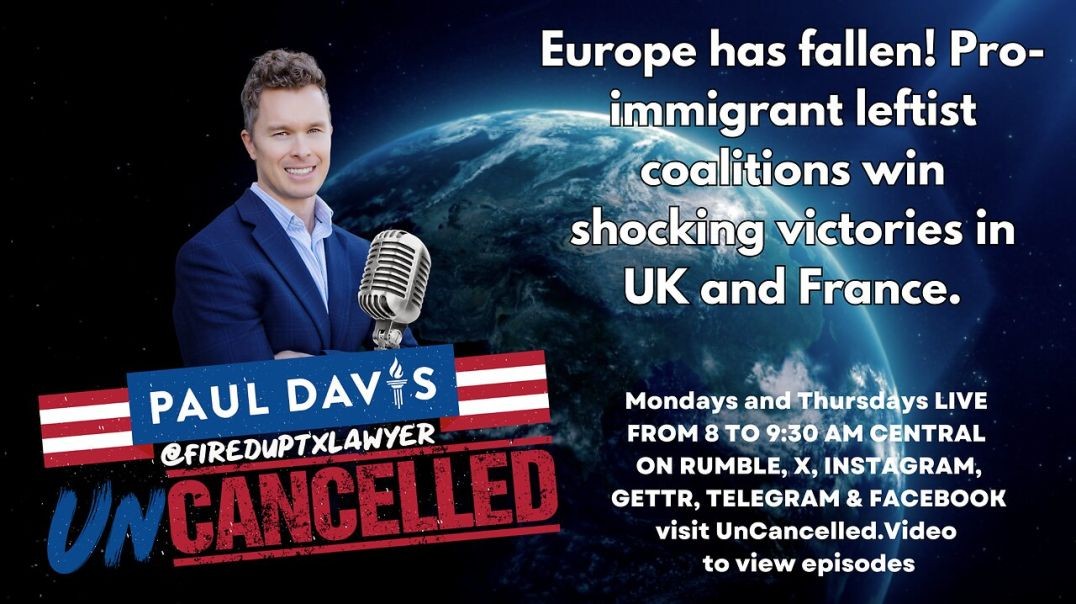 ⁣Europe has fallen! Pro-immigrant leftist coalitions win shocking victories in UK and France.