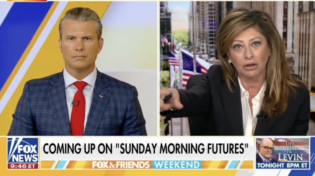 ⁣Maria Bartiromo: Mysterious Man in Grey Suit Climbed Ladder, Directed Police While They Took Photos