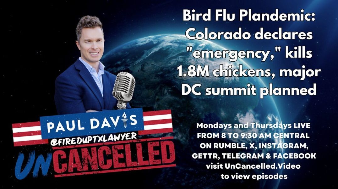 ⁣Bird Flu plandemic: Colorado declares "emergency," kills 1.8M chickens, major DC summit pl