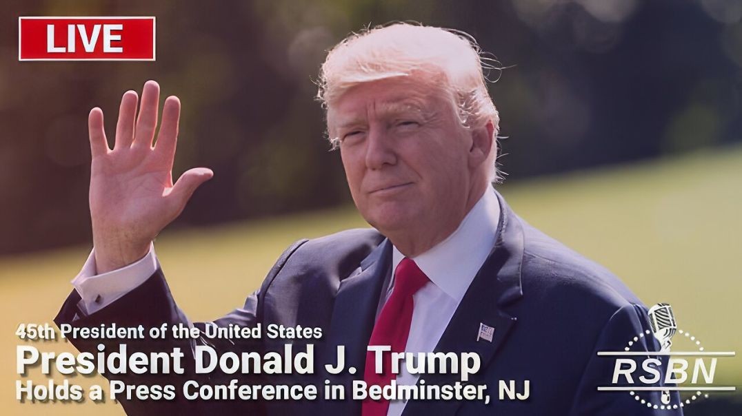 ⁣LIVE: President Trump Holds a Press Conference in Bedminster, N.J. - 8/15/24