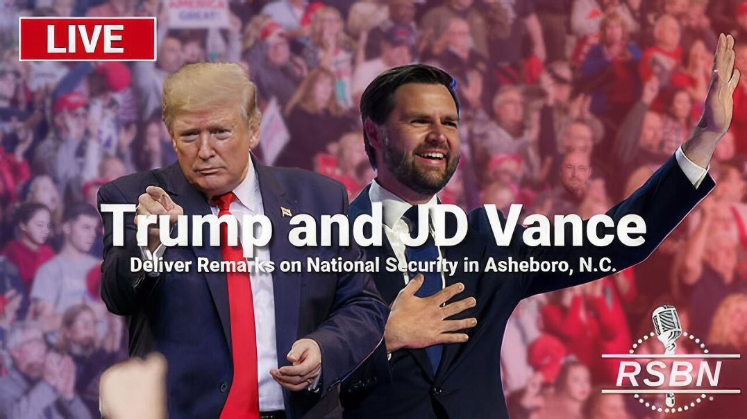 ⁣LIVE: Trump and Vance Deliver Remarks on National Security in Asheboro, N.C. - 8/21/2024