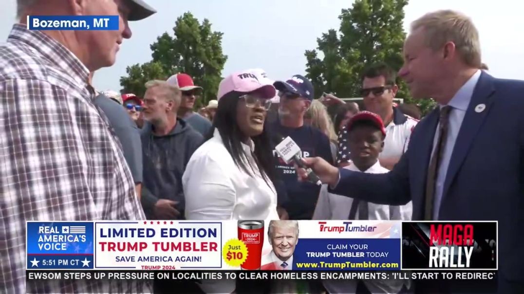 ⁣Mic Drop Moment From Young Trump Supporter