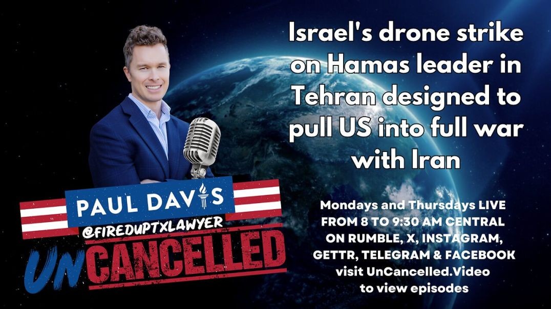 ⁣Israel's drone strike on Hamas leader in Tehran designed to pull US into full war with Iran