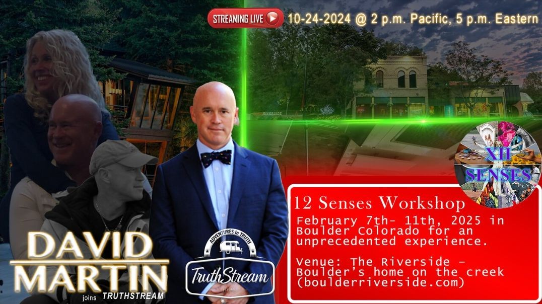 ⁣Dr David Martin: Our 12 senses Live 2pm Pacific/5pm Eastern 10/24 #314 Sponsored by Goodlion.TV