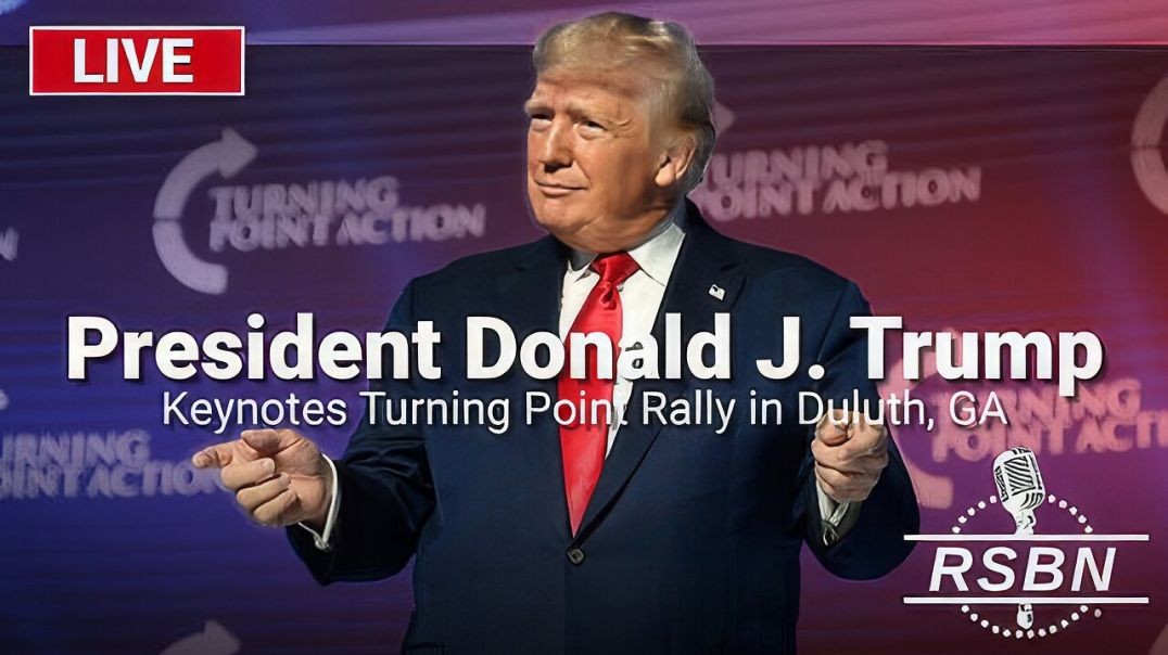 ⁣LIVE: President Trump Keynotes Turning Point Rally in Duluth, GA - 10/23/24