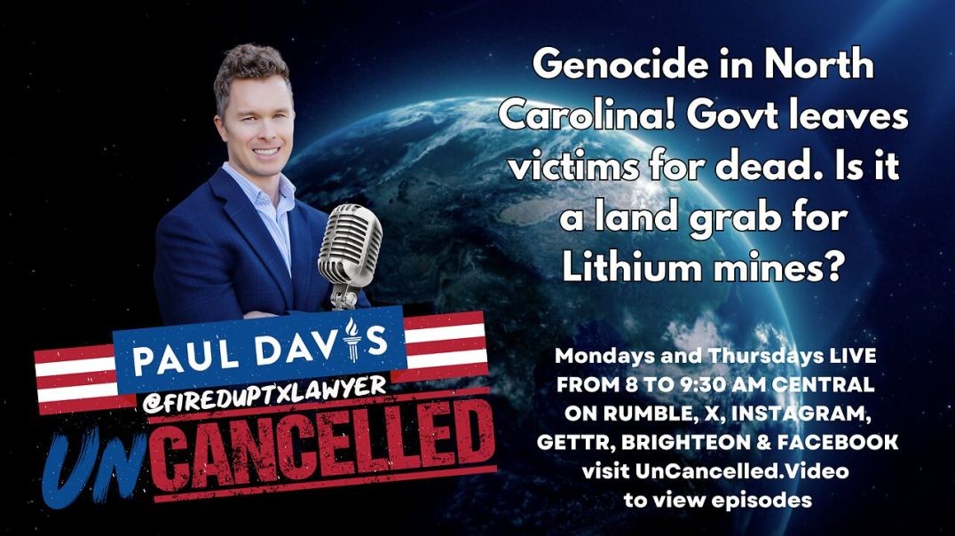 ⁣Genocide in North Carolina! Govt leaves victims for dead. Is it a land grab for Lithium mines?