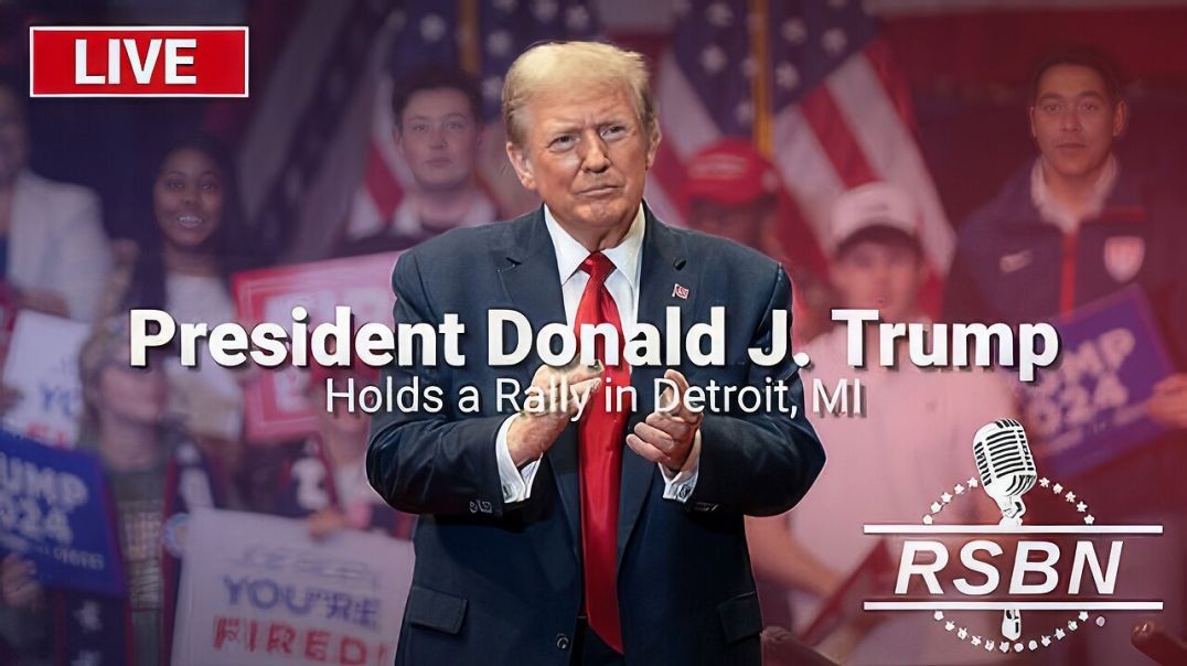 ⁣LIVE: President Trump Holds a Rally in Detroit, MI - 10/18/24