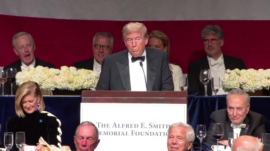 ⁣Donald Trump Drops Truth Bombs and Roasts Crowd at the Al Smith Charity Dinner