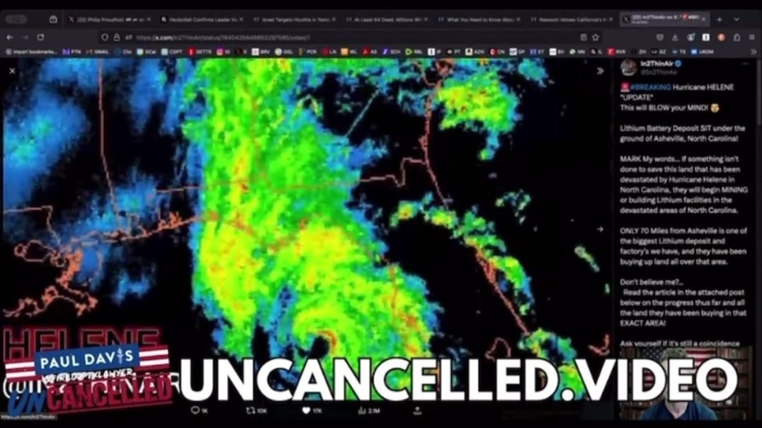 ⁣Was Hurrican Helene another geoengineered land grab like Maui?