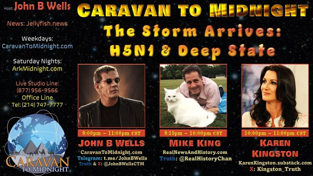 ⁣The Storm Arrives: H5N1 & Deep State - John B Wells LIVE