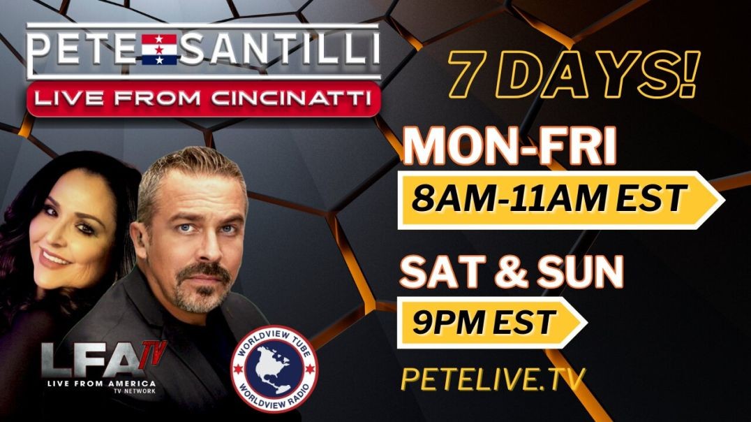 ⁣⁣PETE SANTILLI SHOW  LIVE FROM CINCINNATI MON-FRI 8AM & 4PM SAT & SUN 9PM EST