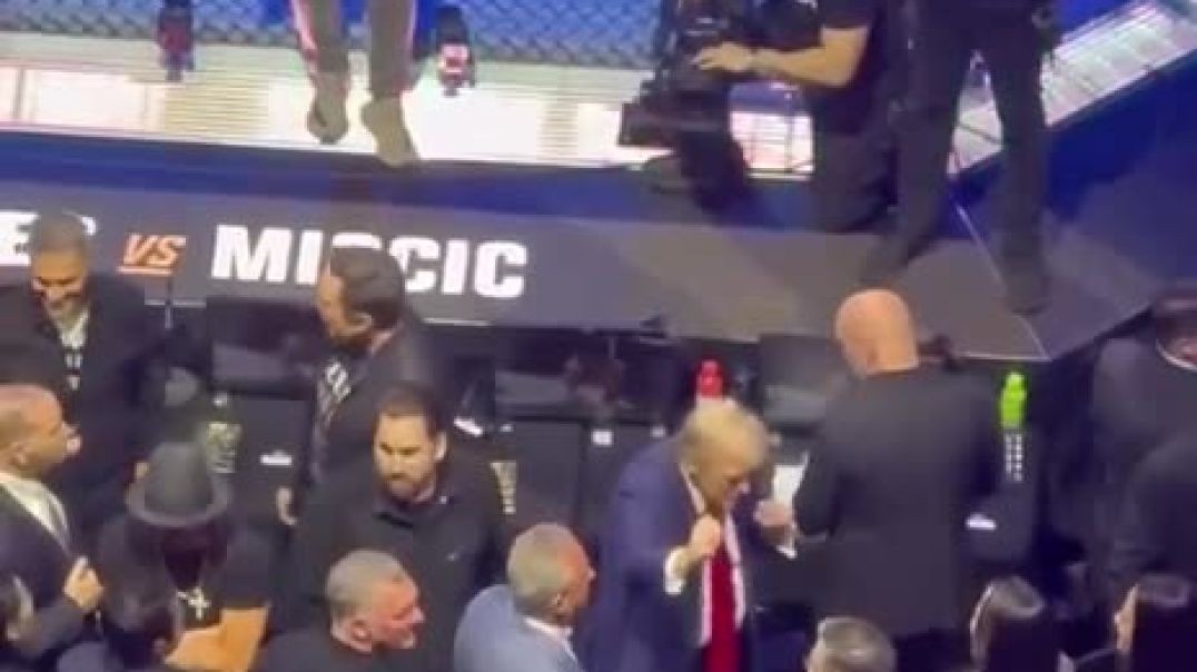 ⁣President Trump Dances to 'YMCA' at UFC 309 in Madison Square Garden