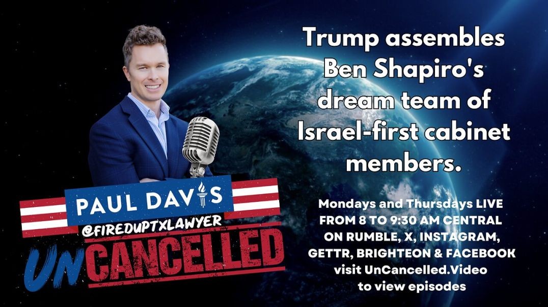 ⁣Trump assembles Ben Shapiro's dream team of Israel-first cabinet members.