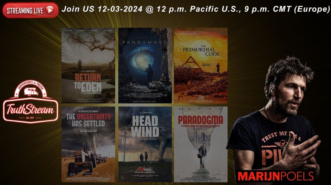 ⁣Documentary Filmmaker Extraordinaire: Marijn Poels Live 12/3 #331 Must see! Primordial Code 1 &