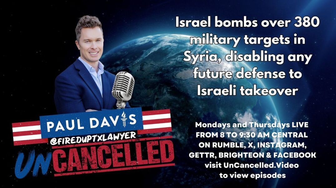 ⁣Israel bombs over 380 military targets in Syria, disabling any future defense to Israeli takeover