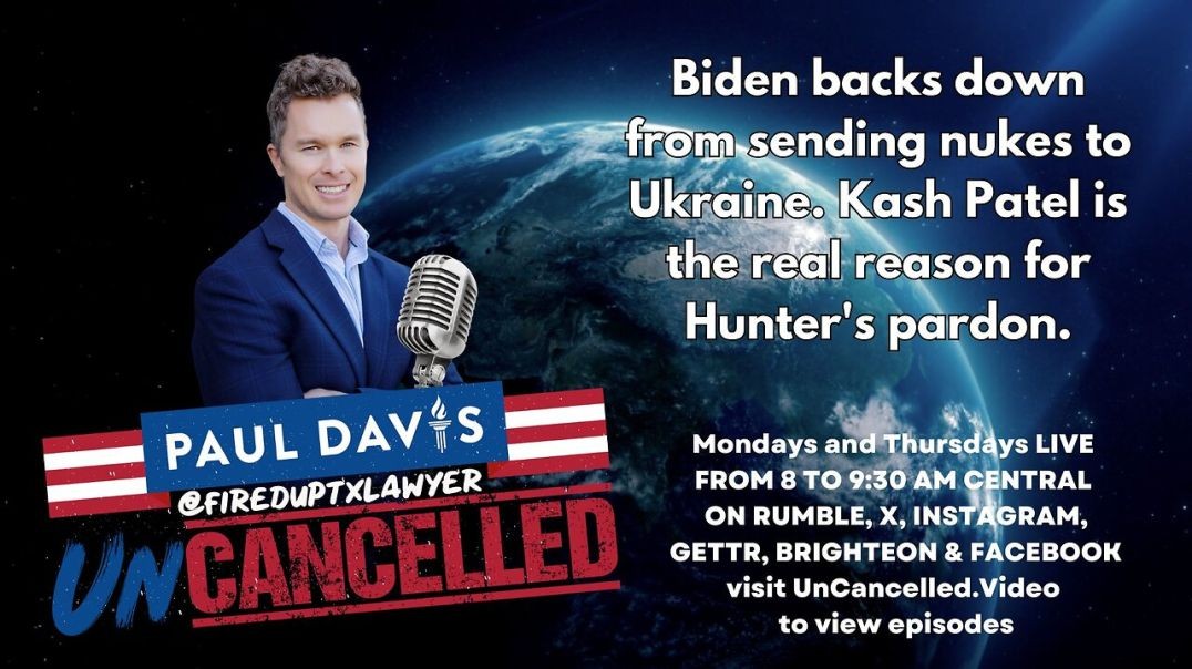 ⁣Biden backs down from sending nukes to Ukraine. Kash Patel is the real reason for Hunter's pard