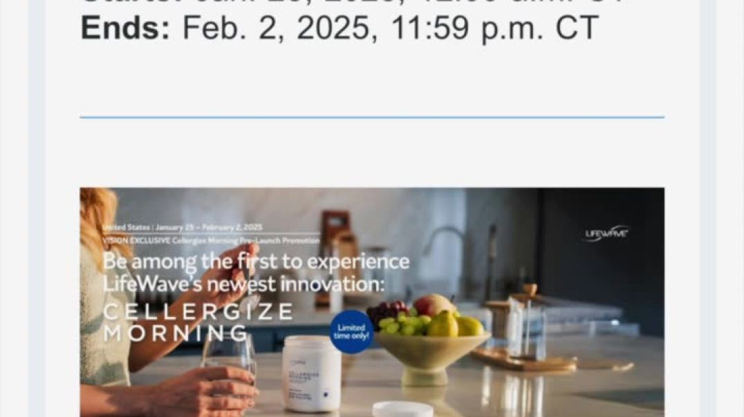 ⁣LifeWave is excited to introduce Cellergize Morning!!