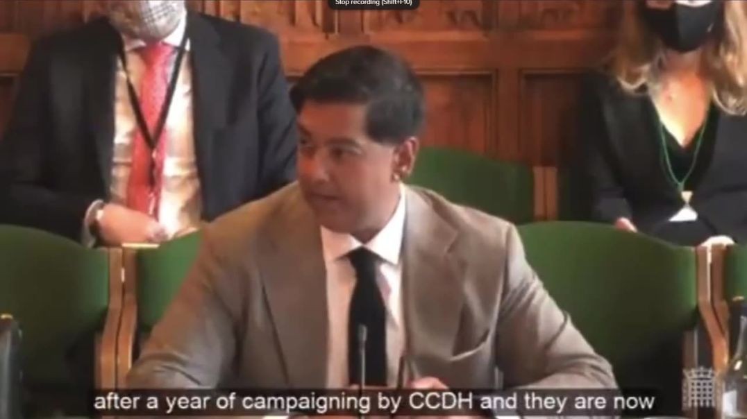 ⁣CCDH CEO Imran Ahmed brags to PARLIAMENT about using US Taxpayer-Funded Org to Censor and Silence Th